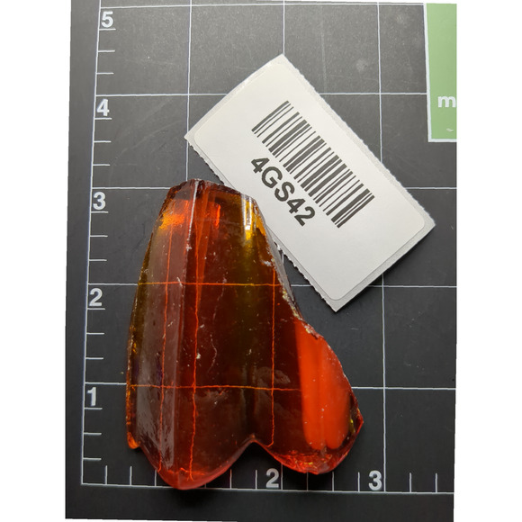 Amberina Art Glass Cullet Glowing Cadmium Slag #4GS42 - Picture 7 of 7